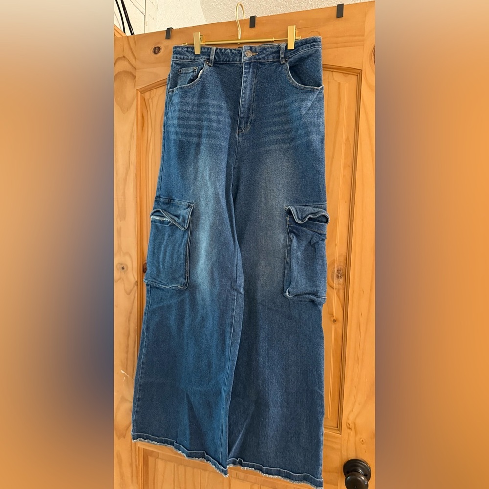 Trendy star pocket jeans!